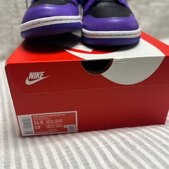 NIKE: Purple/Black High-Top Dunks - Size 11.5 - Picture 7 of 9